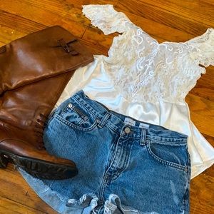 Distressed Calvin Klein Shorts